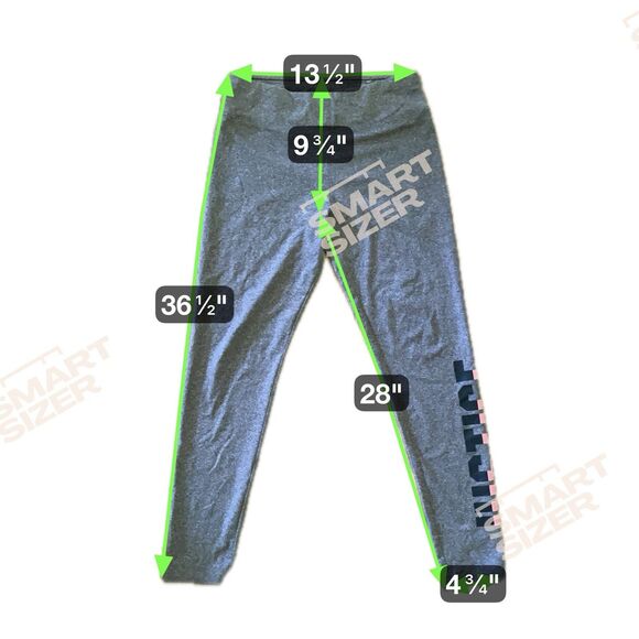 Justice Active Big Girl’s Grey Gray Logo Ankle Leggings Size 18 - Picture 6 of 6